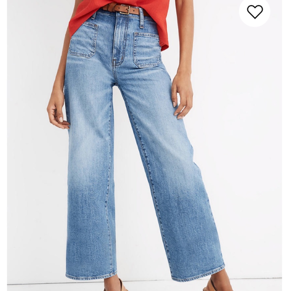 Madewell Wide-Leg Crop Jeans in Chesney Wash